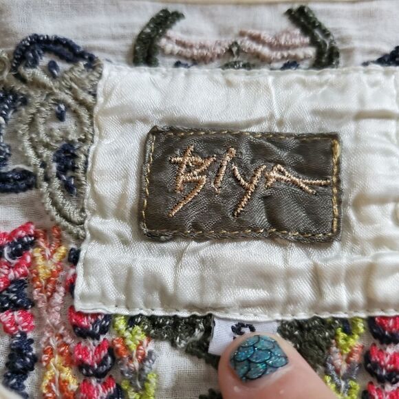 Johnny Was Biya embroidered peasant blouse small - Picture 3 of 3